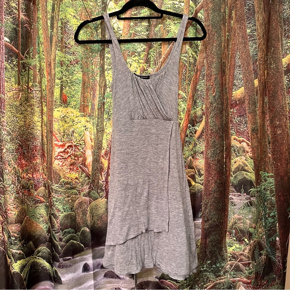 Gray Grey Banana Republic Dress XSP XS Jersey sleeveless casual
